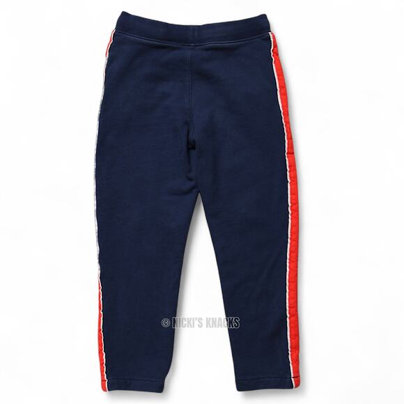 4/$20 - Carters Boys Navy Blue & Red Stripe Pull On Terry Active Pants Size 6 - Picture 3 of 6